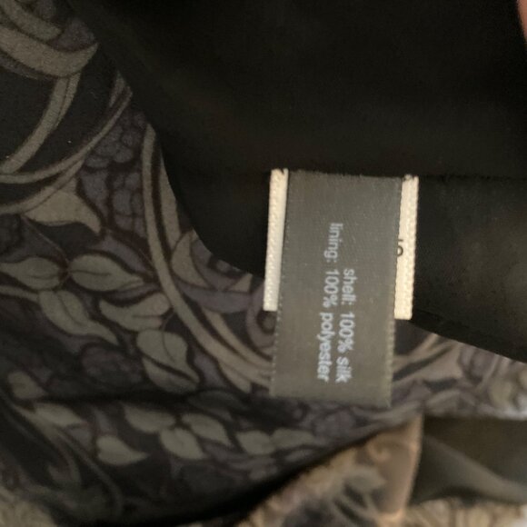 Womens The Limited Silk Floral Full Skirt Gray Black 0 NWT Lined Silk Polyester - Picture 9 of 11